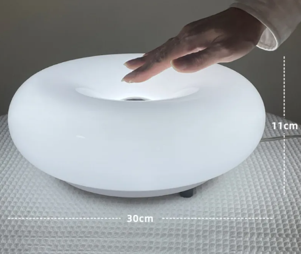 Luz de dormitorio de vidrio de donut antiguo