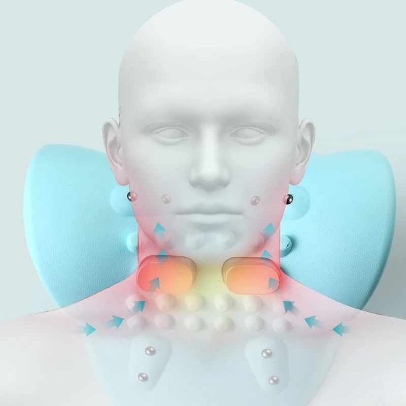 Almohada de masaje de cuello cervical portátil