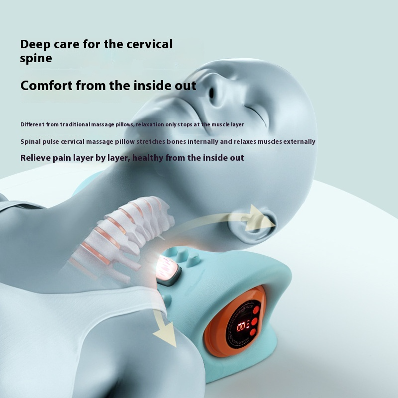 Almohada de masaje de cuello cervical portátil