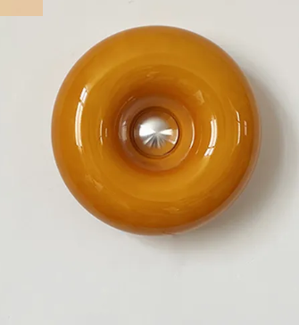 Luz de dormitorio de vidrio de donut antiguo