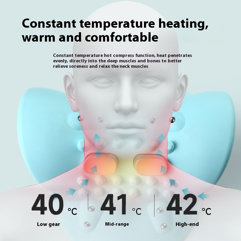 Almohada de masaje de cuello cervical portátil