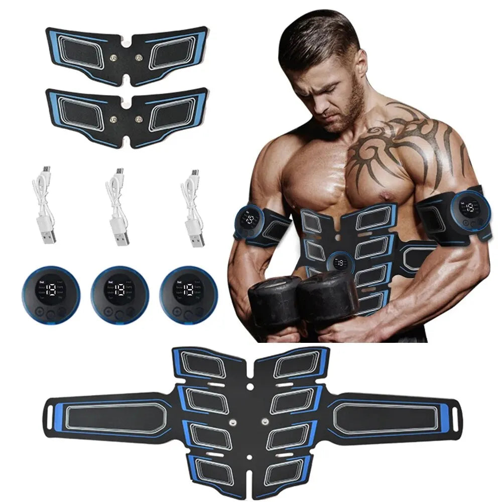 Entrenador muscular abdominal recargable USB Entrenador muscular abdominal portátil Masajeador muscular abdominal portátil Entrenador electrónico Cinturón de entrenamiento electrónico Fitness