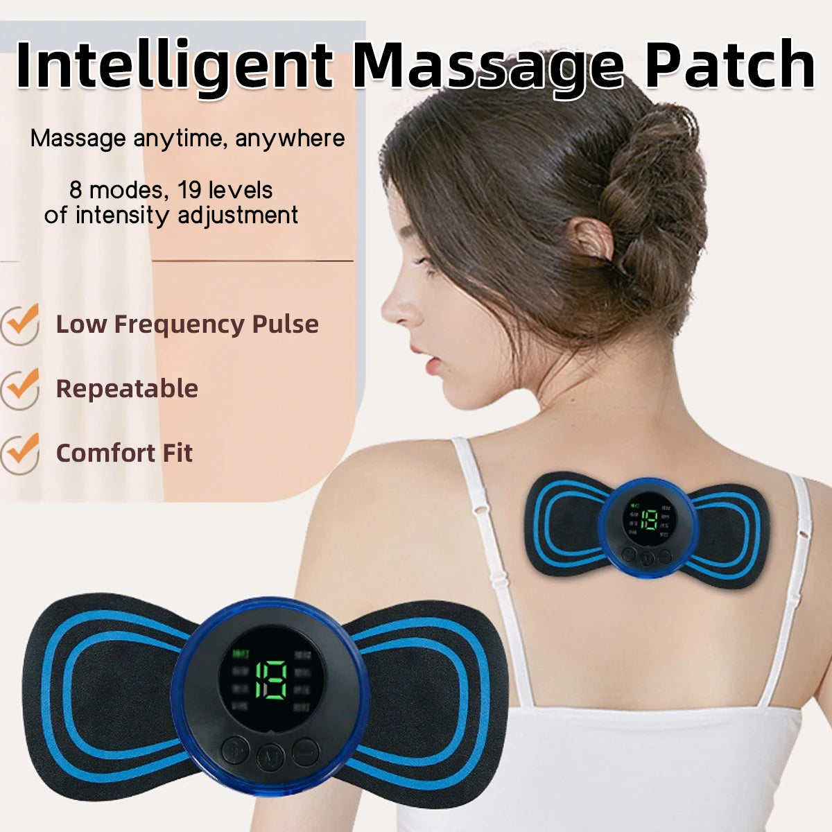 Almohadilla de terapia electrónica Smart Pulse Ems para pies, bolígrafo de masaje multifuncional, dispositivo para el cuidado del cuello, herramienta de masaje profesional para todo el cuerpo.