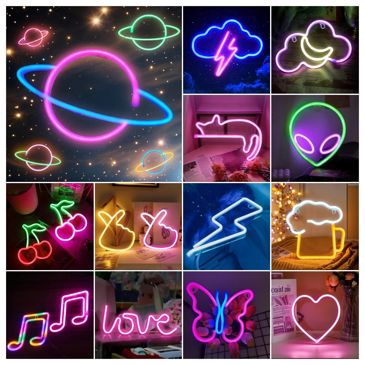 Cartel de neón LED con USB / batería para sala de juegos de dormitorio de bar Decoración de pared de pared de fiesta de bodas Regalo de Navidad Iluminación personalizable