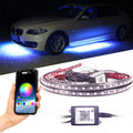 Barra de luz LED del automóvil Lámpara ambiental 12V Luces de bajo brillo RGB App Control Automotriz Atmósfera de la Atmósfera Universal Universal