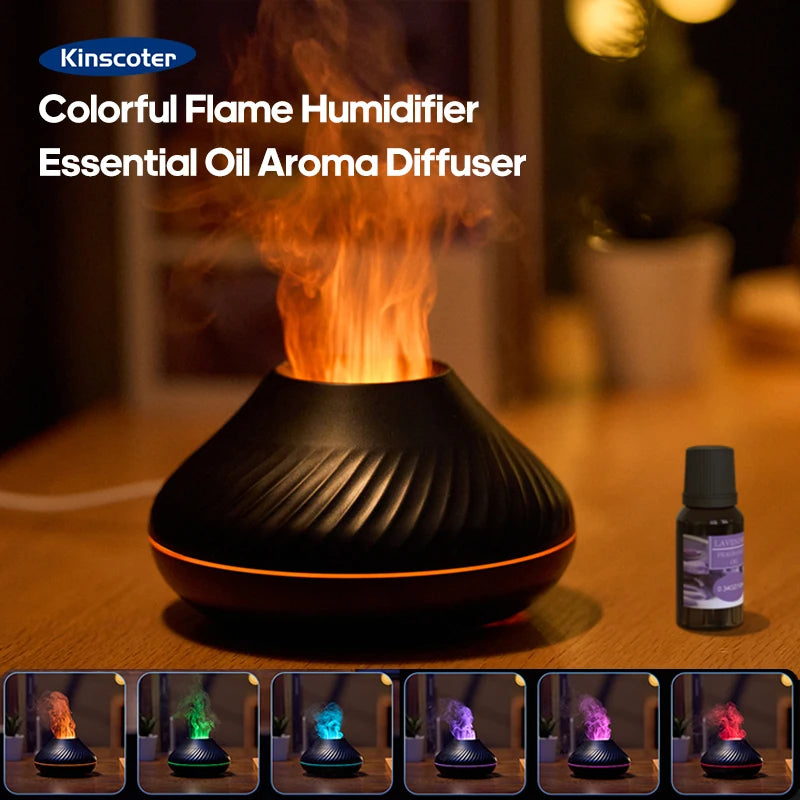 Disfuidor de aromaterapia Volcano Disfugador portátil de escritorio Desktop Aroma Difusor de aire doméstico Purificador de aire/conjunto de aceite esencial