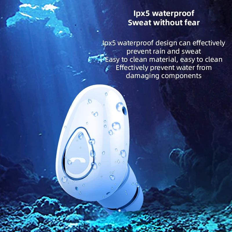 Auriculares inalámbricos Bluetooth 5.0 Bluetooth 5.0 manos Deportes gratuitos Earbuds HiFi Music Music Gaming Headset con micrófono