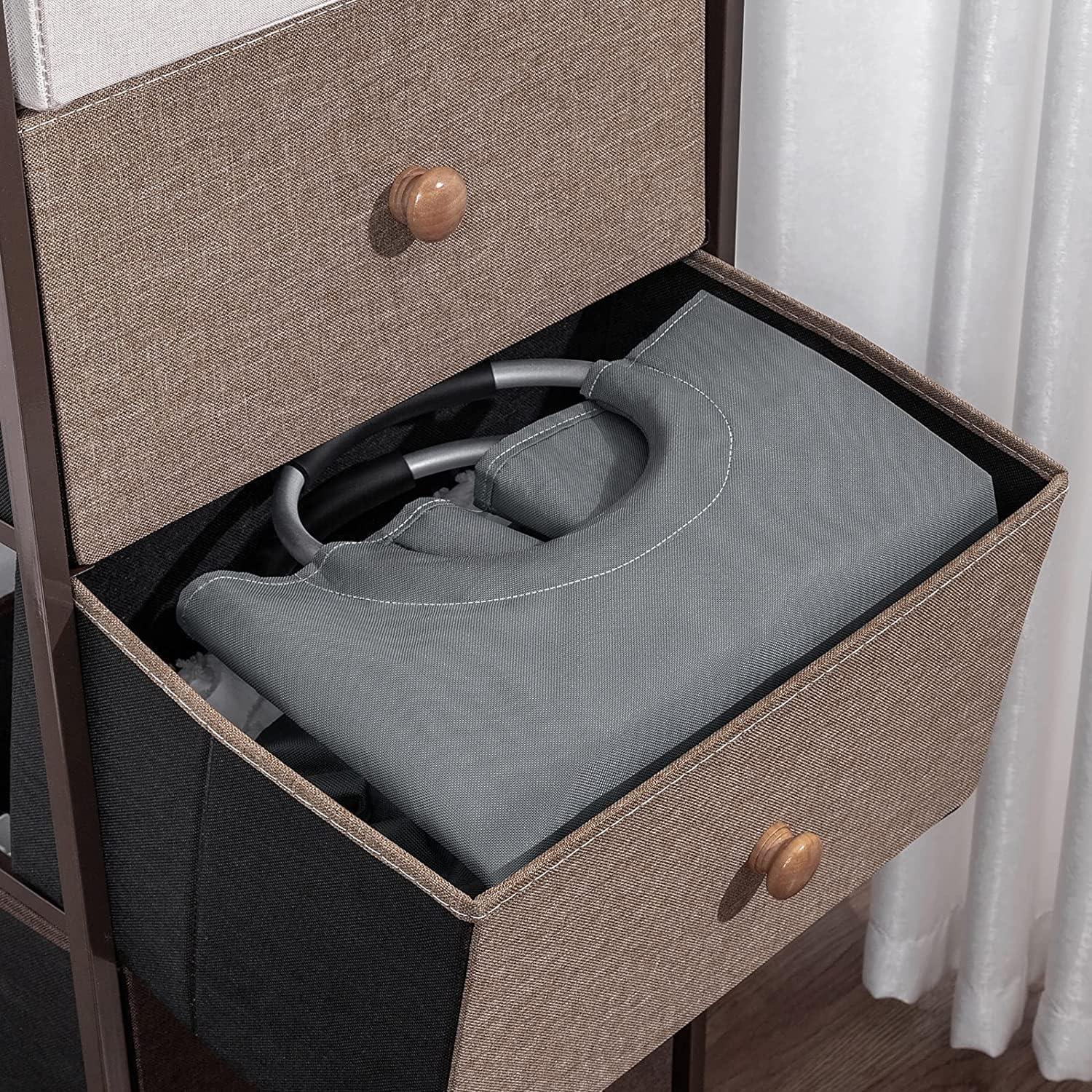 Cesta de lavandería plegable de 82L gris-plata con asas