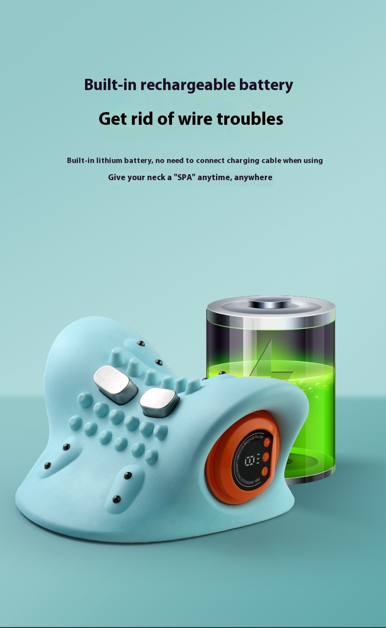 Almohada de masaje de cuello cervical portátil