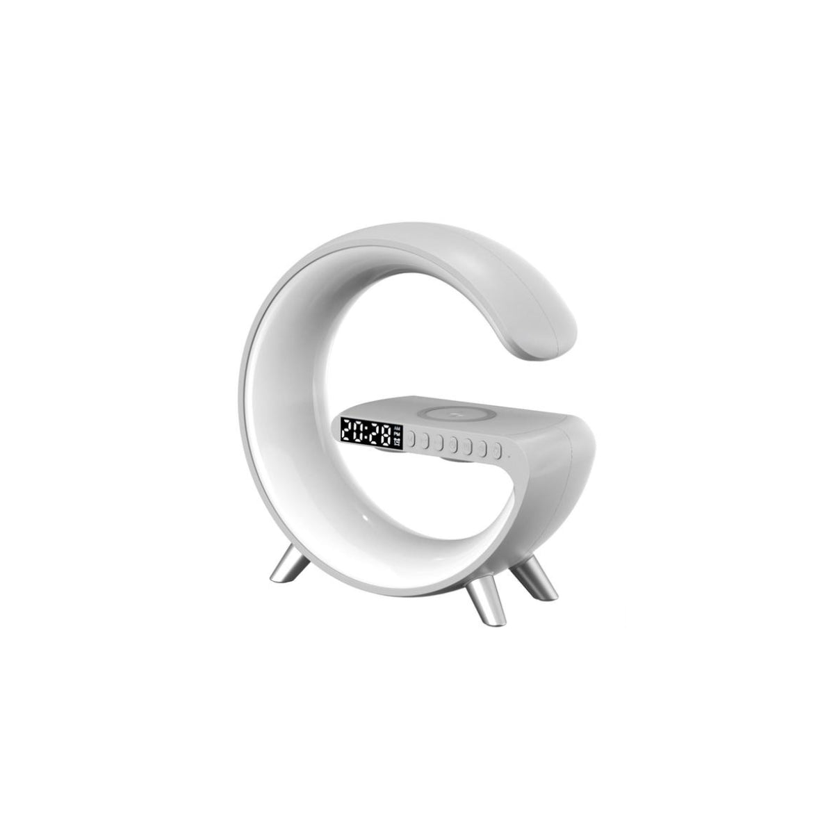 Cargador inalámbrico ligero lunar y altavoz con reloj