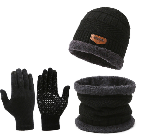 Guantes de bufanda de invierno Set de tres piezas