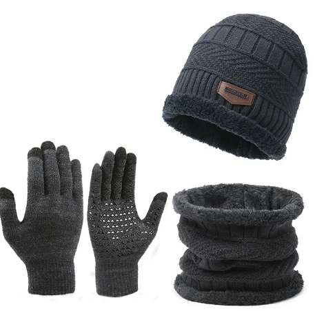 Guantes de bufanda de invierno Set de tres piezas