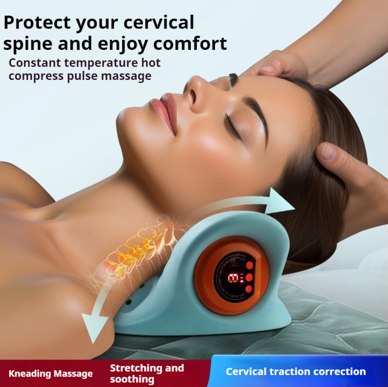 Almohada de masaje de cuello cervical portátil
